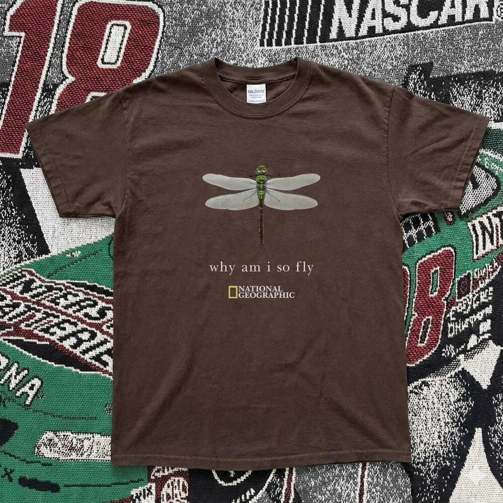 Brown National Geographic Why Am I So Fly Tee